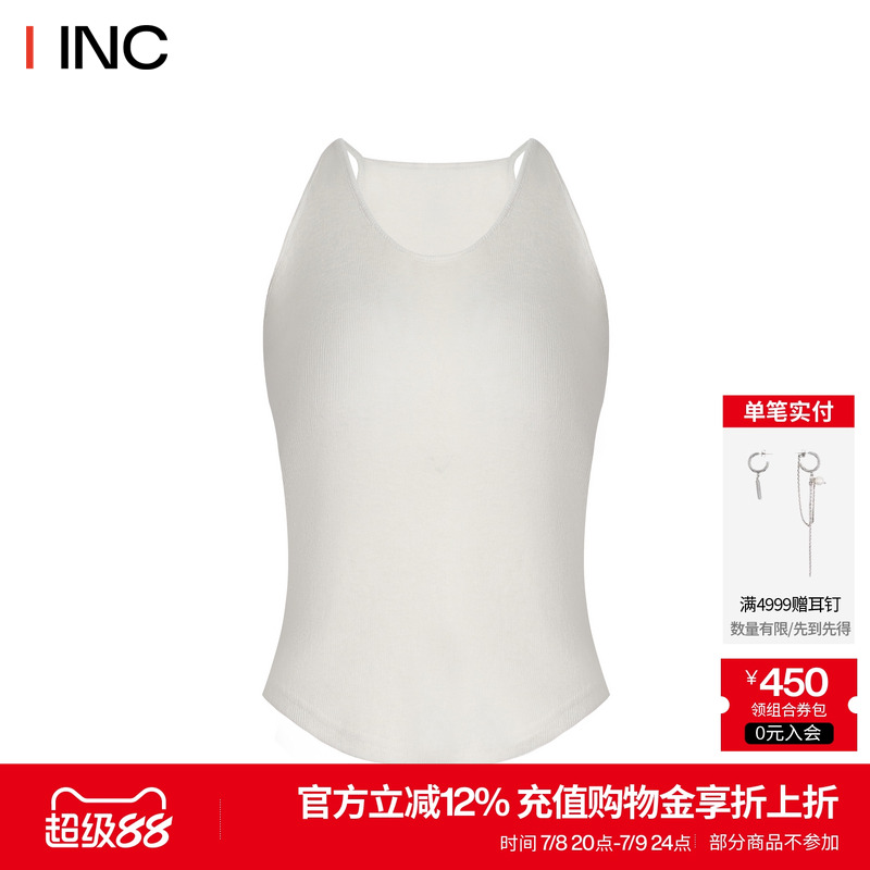 Y III CHUAN EO一川  仿棉麻U领针织背心女25SS夏季新款上衣IINC