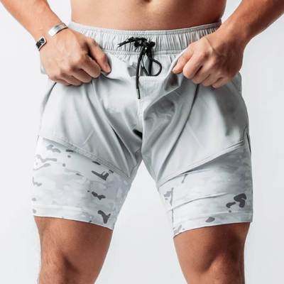 Muscle men's summer shorts sports leisure outdoor zipper poc
