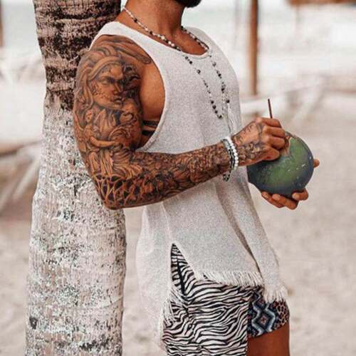 Summer New Knitwear Ice Cool Silk White Tassel Sports Tank T