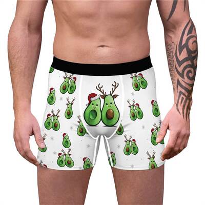 Mens Christmas Boxers Briefs Xmas Underwear 3D Funny