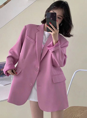 2024spring women fashion loose casual blazer jackets coats女