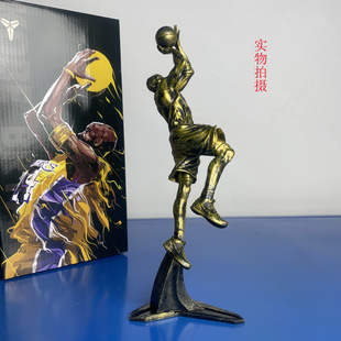 黑曼巴科比手办NBA篮球明星布莱恩特铜色模型人偶人物雕像摆件周