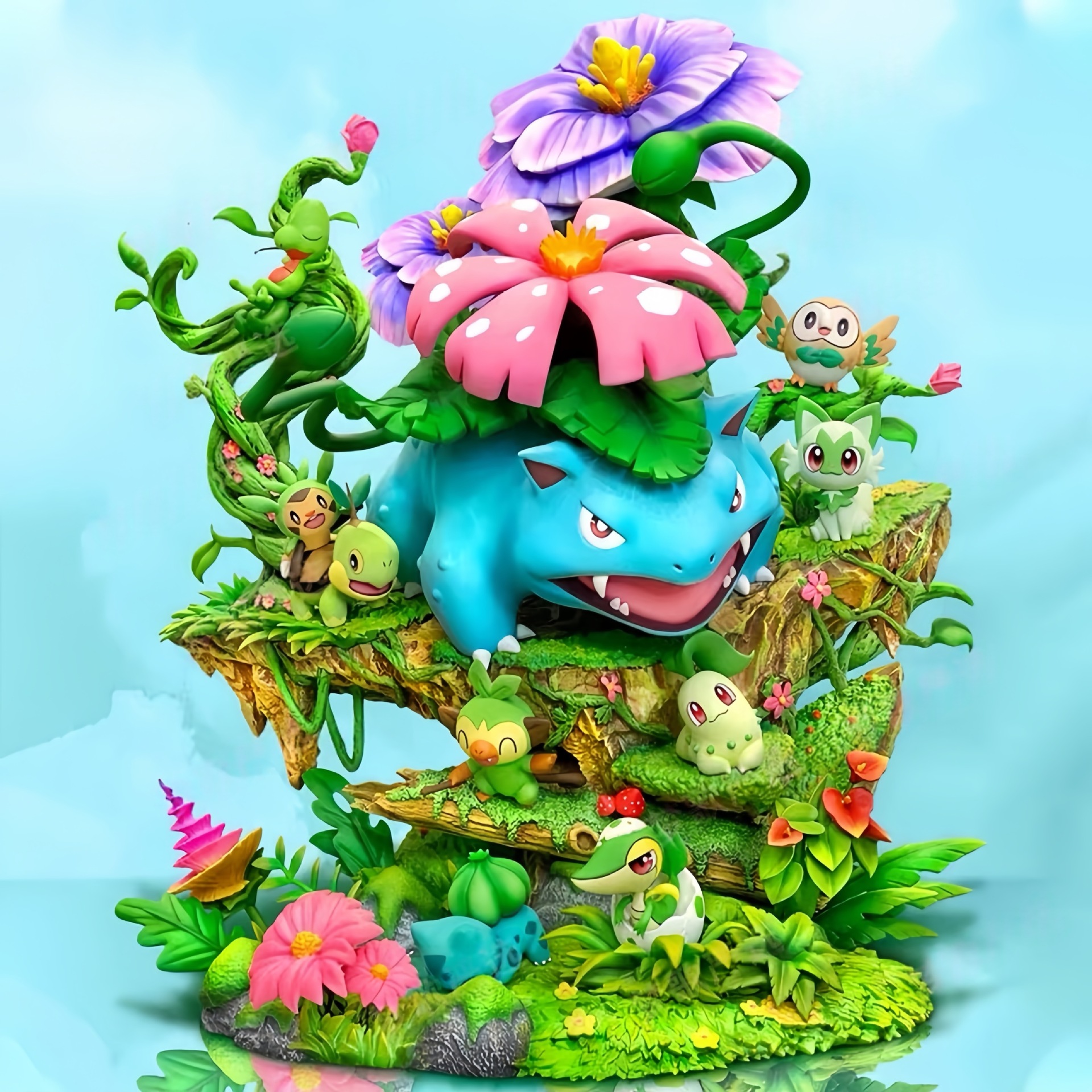 BKM小精灵EGG草系全家桶森林妙蛙花超大手办GK模型二次元周边摆件