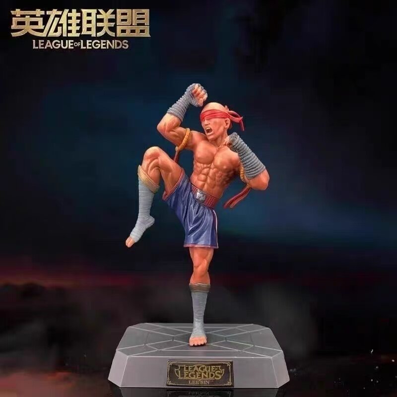 游戏周边手办LOL英雄联盟至高之拳盲僧李青瞎子盲僧摆件模型机箱