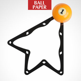 黑八8九球摆球纸中式框开球贴摆球垫片台球子水晶球白球母球