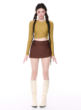 爱丽莎分体泳衣女2026新款显瘦高级感裙式辣妹风保守长袖泡温泉