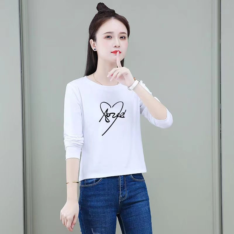 新款小个子T恤上衣高腰设计感小众时尚长袖打底衫女装内搭秋冬季