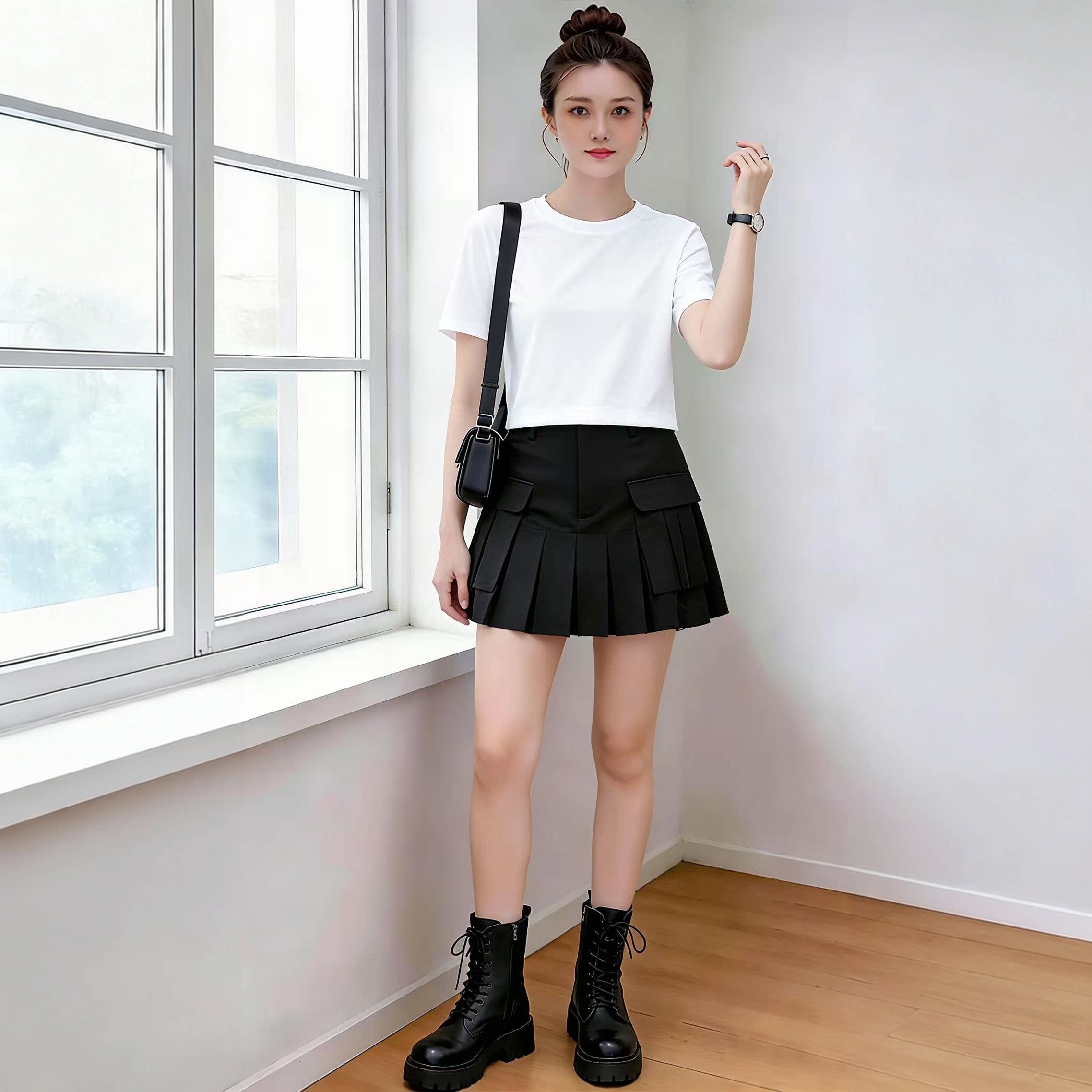 2025新款宽松圆领百搭时尚短款短袖t恤女夏季透气体恤小个子上衣