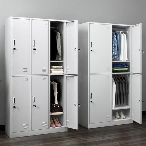 员工更衣柜宿舍铁皮储物柜健身房浴室六门带锁工厂车间钢制换鞋柜