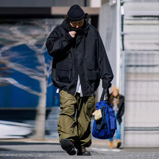 巡洋舰防风防水户外风衣夹克可拆卸帽口袋外套 Tex Nanamica Gore