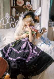 Lolita飛耳兔Lolita原創(chuàng)設(shè)計(jì) 古董裙doll感復(fù)古法式 完售展示