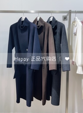 25年冬新款LILY丽丽国内代购125420FN219立领收腰长毛呢外套大衣