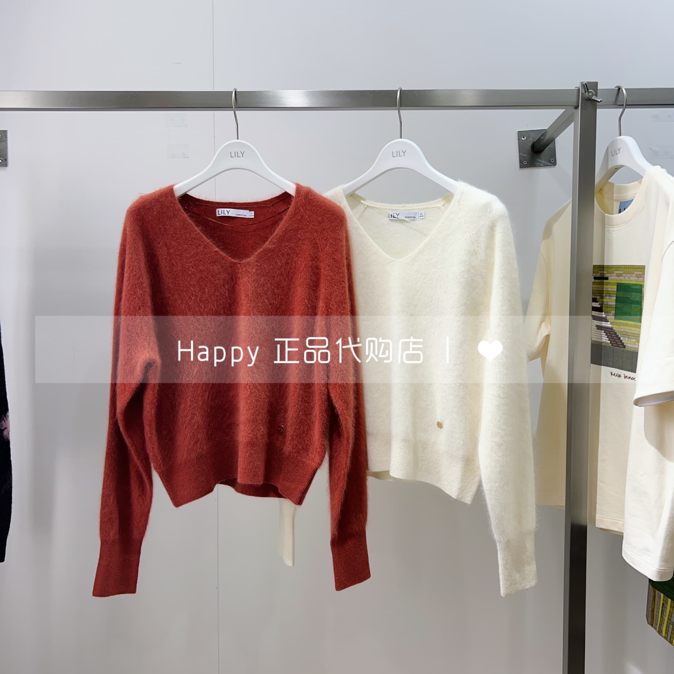 25年冬新LILY丽丽国内代购125420TK318羊毛落肩宽松套头针织衫