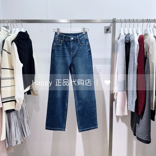 LILY丽丽25年冬直筒牛仔裤