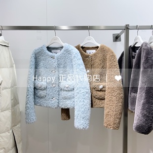 单排扣毛呢外套 125440RF219气质长袖 25年冬新款 LILY丽丽国内代购