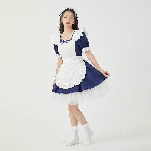 甜美清新Lolita洛丽塔女仆装日系可爱围裙套装cosplay连衣裙