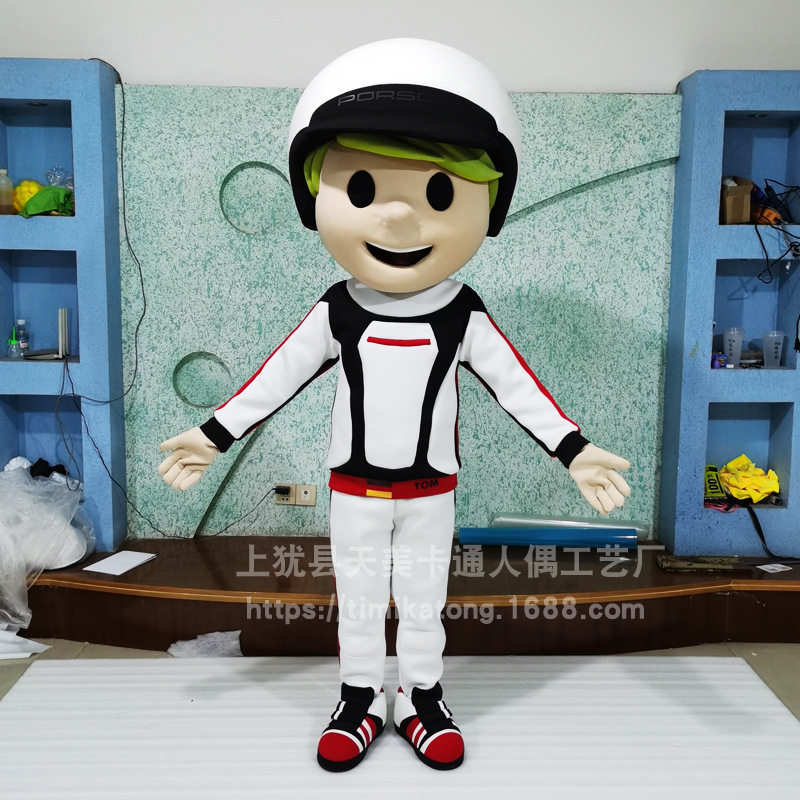 高端卡通人偶服装定制保时捷企业吉祥物玩偶服人穿行走道具服定做