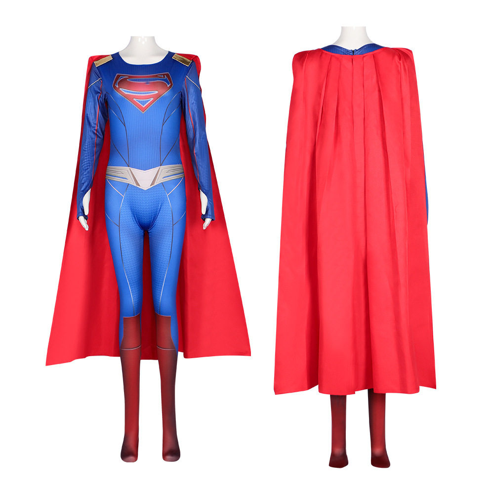 万圣节cosplay服装超人与露易丝cos服紧身衣连体衣披风舞台表演
