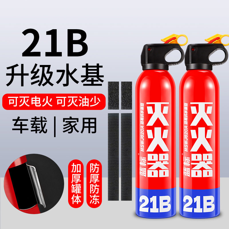 灭火器环保水基型车用家用灭火器便携年检可灭电火