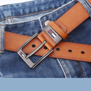 腰带英伦风 2024新款 百搭流行皮带皮带男潮年轻人男款 针扣式