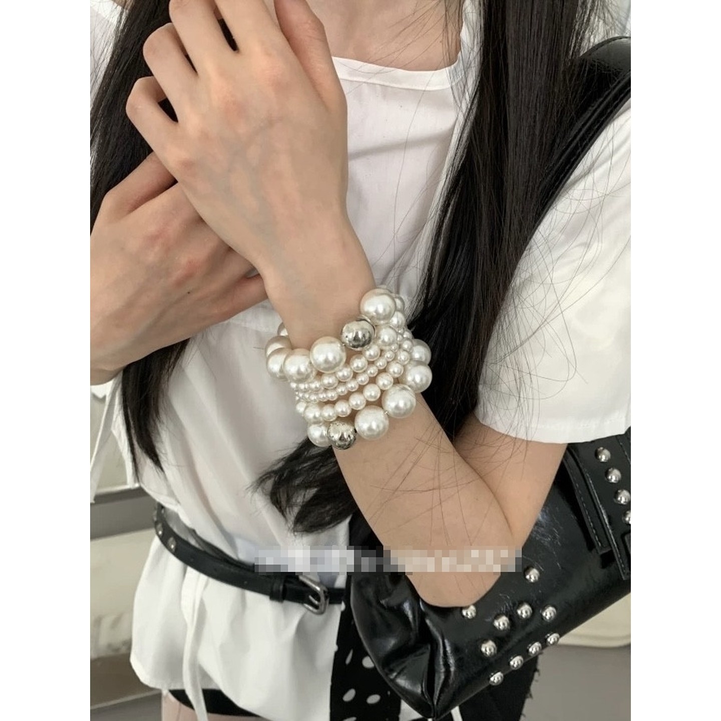 珍珠手镯多层环绕设计感珍珠手环女新款气质千金百搭时尚手镯手链