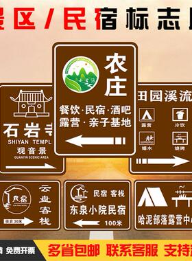 景区民宿寺庙指示牌交通标志牌定制广告标识牌指路牌户外反光标牌