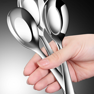 316不锈钢儿童宝宝喂饭勺家用小勺匙子辅食元宝勺子调羹汤匙汤勺