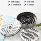 不锈钢防火防烫蚊香盒带盖檀香架大号接灰香炉家用室内蚊香盘托盘