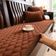 毛绒加厚沙发垫子定制简约防滑红木实木办公室坐垫真皮沙发垫 冬季