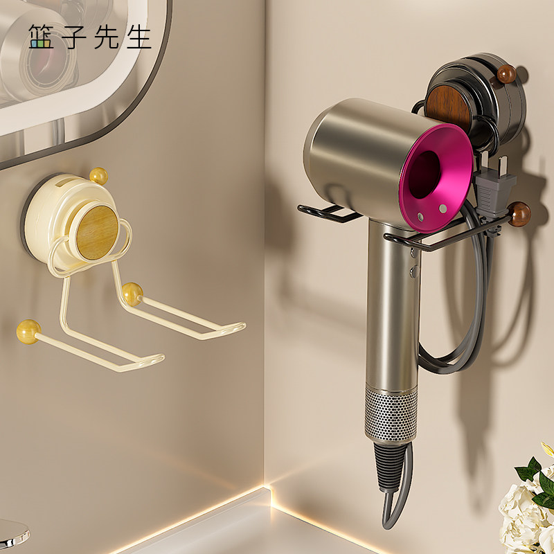 吸盘木纹吹风机置物架免打孔收纳风筒挂架壁挂式卫生间电吹风支架,家庭/个人清洁工具,浴室角架/置物架,淘宝优惠券,粉丝福利购,淘宝优惠卷