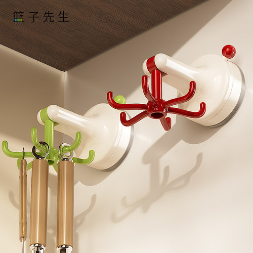 吸盘旋转挂钩免打孔多功能