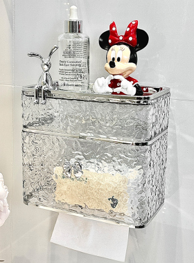 卫生间厕纸盒壁挂式卫生纸置物架浴室防水卷纸架高级感厕所纸巾盒