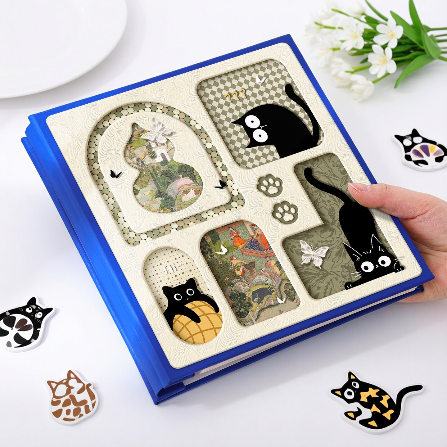 diy覆膜相册本情侣纪念册自粘式相簿大容量5寸6寸7照片收纳影集册