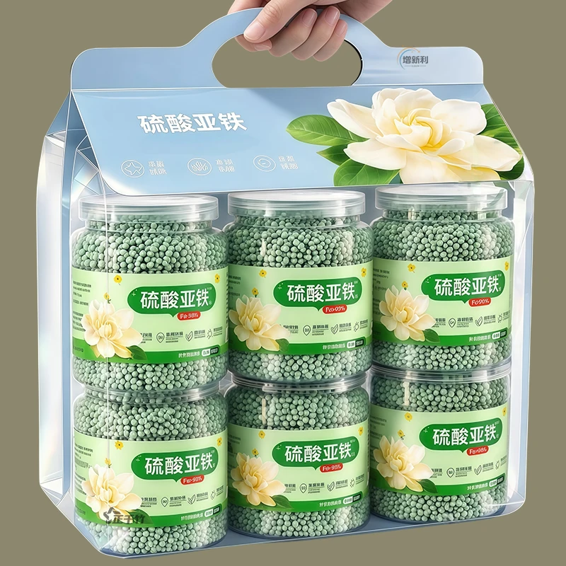 硫酸亚铁花肥料用颗粒调酸性茶花栀子花蓝莓专用土壤改良水溶液肥
