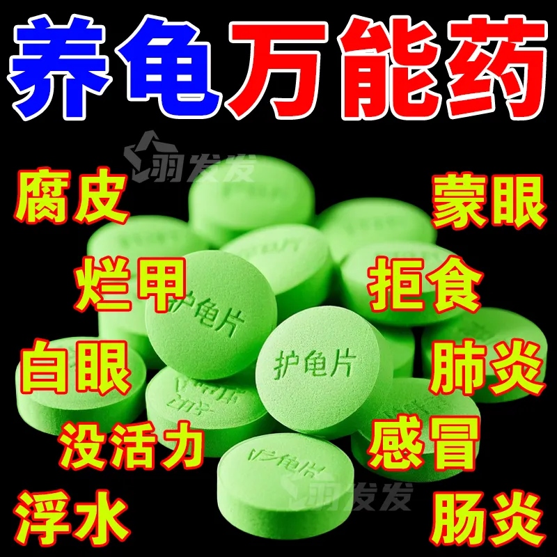 护龟片乌龟消毒片专治腐皮烂甲白眼病厌食净化水质杀菌宠物消毒液