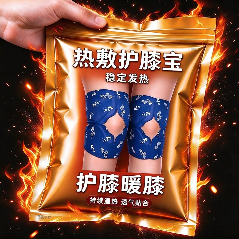 暖膝贴护膝贴艾草热敷蒸汽自发热保暖贴关节膝盖贴暖热灸贴护膝宝