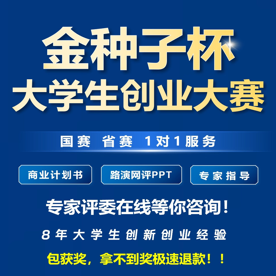 金种子杯大学生创业大赛湖南保底省国商业计划书PPT美化润色指导