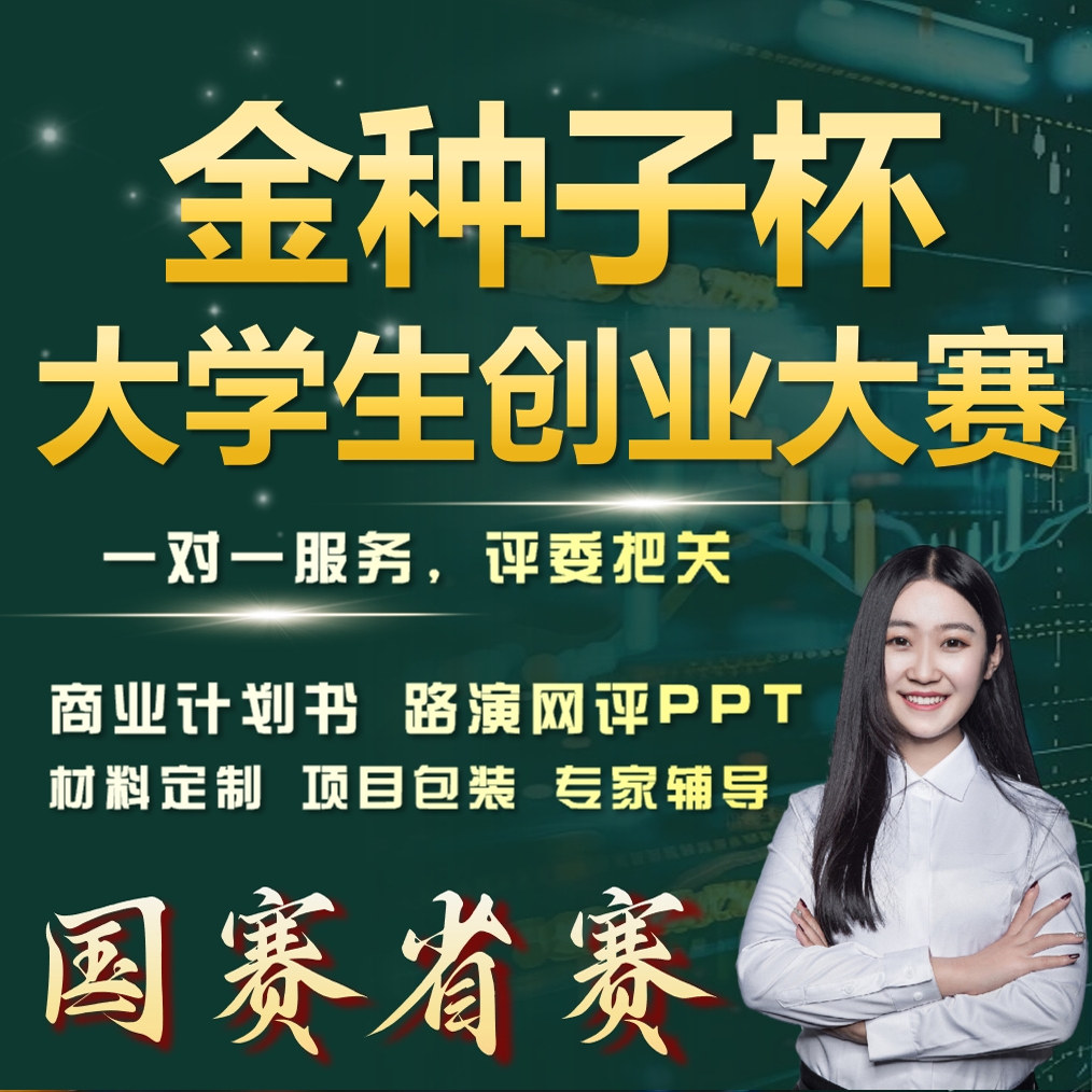 金种子杯大学生创业大赛省国商业计划书湖南保底PPT美化润色