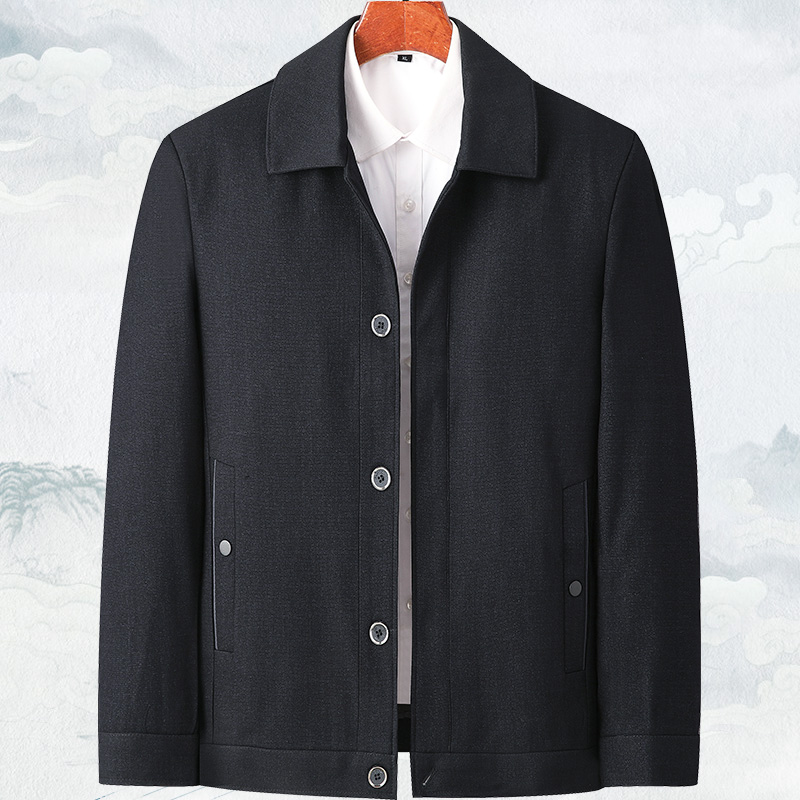 中老年男士休闲宽松大码夹克