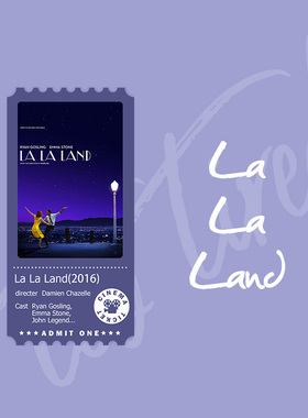 爱乐之城 胶片电影票根卡片装饰礼物纪念周边手帐La La Land书签