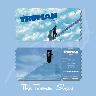 楚门的世界书签卡片电影票根经典