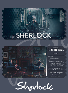 神探夏洛克英剧票根卡片装饰礼物纪念周边手帐自制书签周边胶片