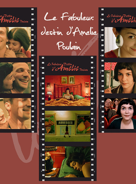 天使爱美丽电影胶片卡片装饰书签纸礼物纪念周边半透明海报