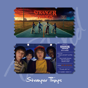 怪奇物语美剧票根卡片装饰礼物纪念周边手帐自制书签周边胶片