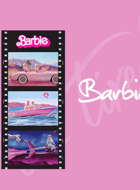 芭比电影胶片卡片装饰书签纸礼物纪念周边半透明海报