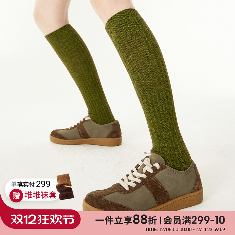 上森派系senpop纯色羊毛小腿袜