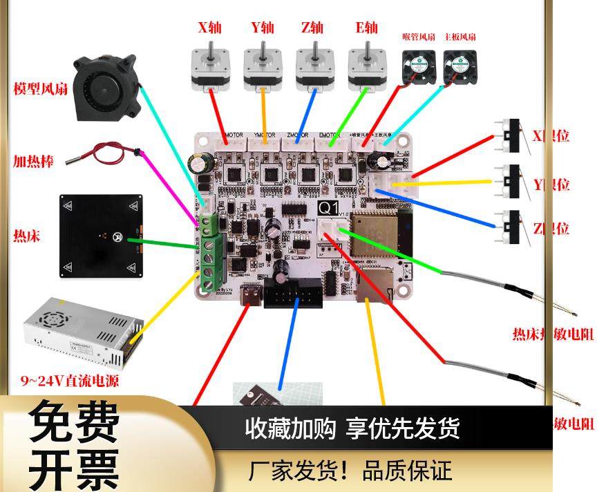 3d打印机主板 esp32 脱机3d打印机 网页控制3d打印机,电子元器件市场,开发板/学习板/评估板/工控板,淘宝优惠券,粉丝福利购,淘宝优惠卷