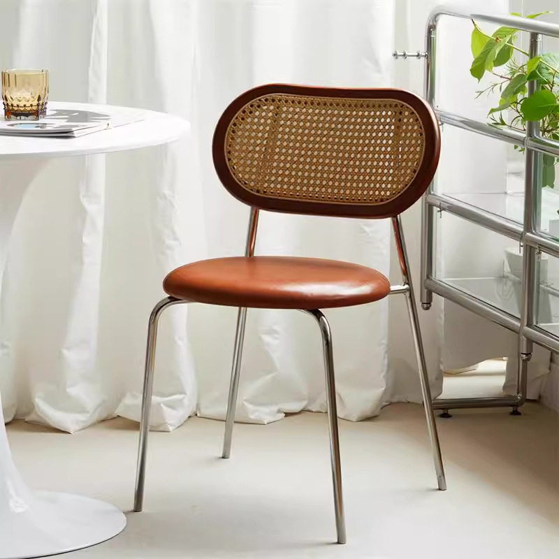 北欧藤编餐椅轻奢家用中古餐厅餐桌椅休闲网红民宿实木编藤靠背椅,商业/办公家具,商用藤编家具,淘宝优惠券,粉丝福利购,淘宝优惠卷