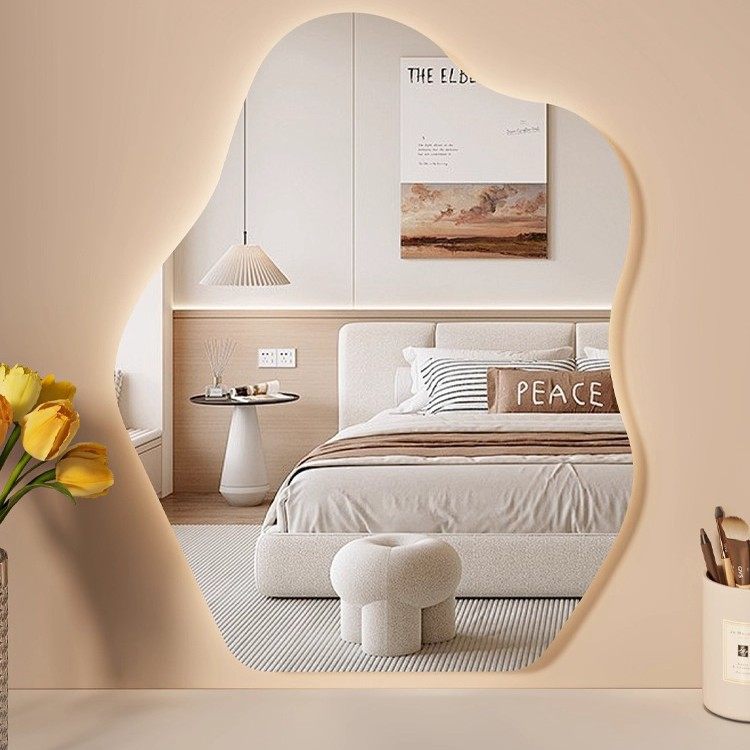 led带灯云朵梳妆台镜子化妆镜壁挂主卧梳妆镜挂墙智能触摸屏镜子,家庭/个人清洁工具,LED化妆镜,淘宝优惠券,粉丝福利购,淘宝优惠卷