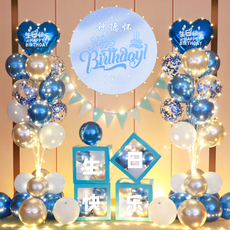 成人生日气球餐海男孩女孩周岁